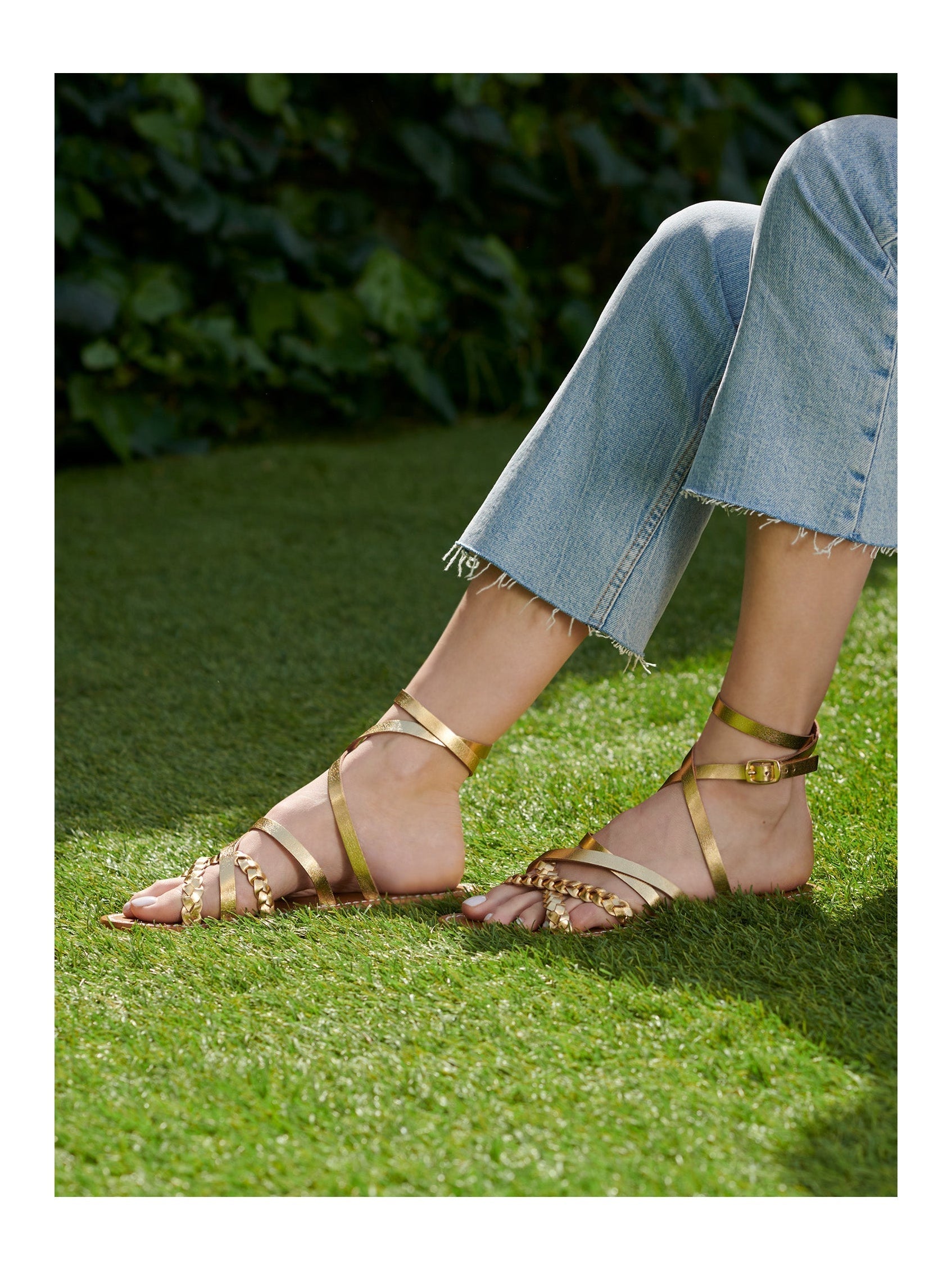 White Sun - Sandales Parera - Dark Gold Buff - Doré