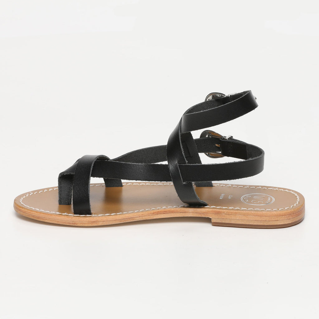 White Sun - Sandales Piana - Black Buff - Black