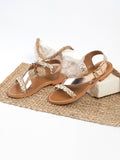White Sun - Sandales Olcani - Gold Goat Leather - Gold