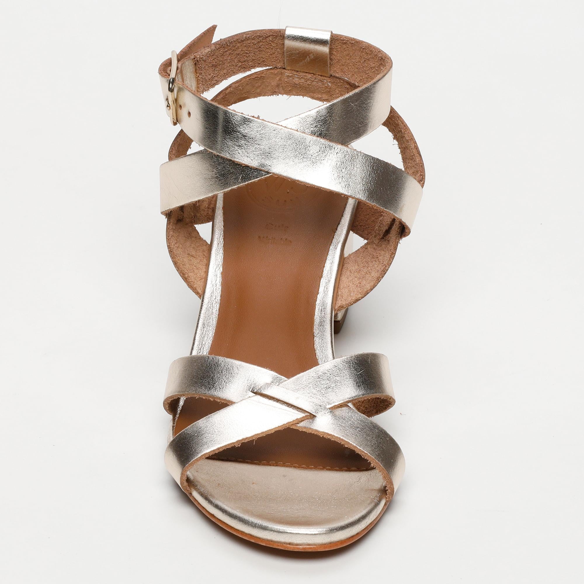 White Sun - Sandales Talon Anaba - Gold Buff - Doré
