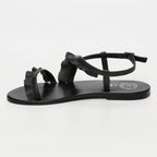 White Sun - Sandales Harper - Black Sheep Nappa - Black