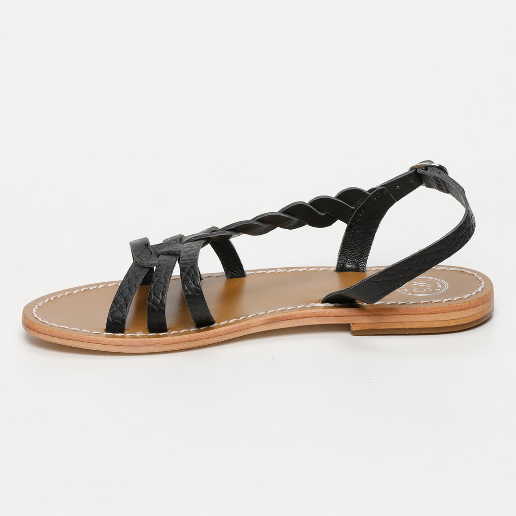 Sandales Satyre - Croco Noir