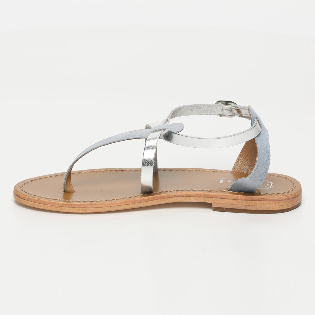 Sandales Scriptura - Bleu & Argent