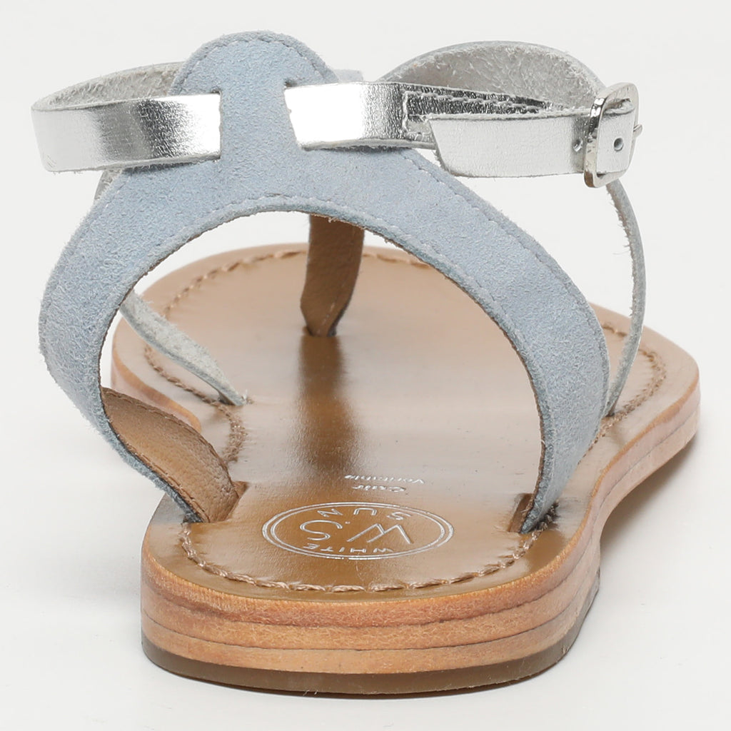 Sandales Scriptura - Bleu & Argent
