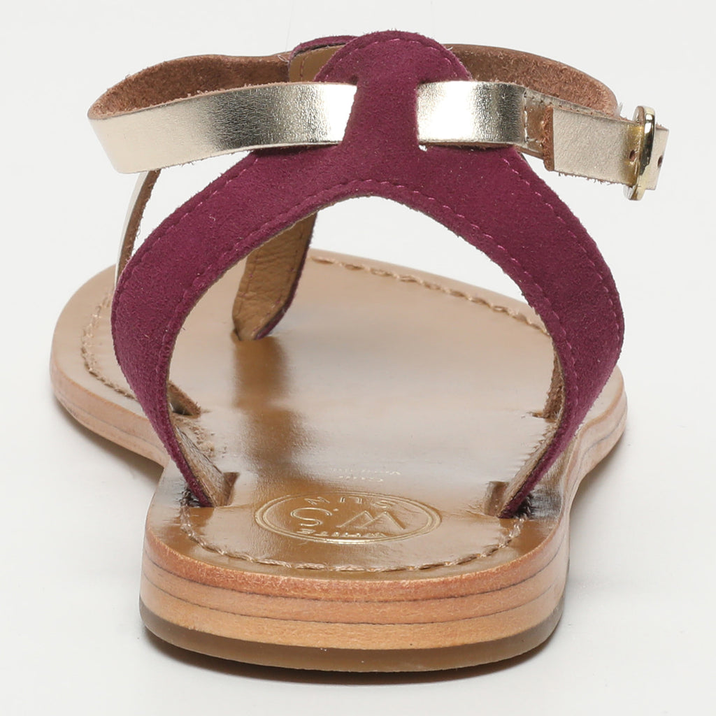 Sandales Scriptura - Violet & Or