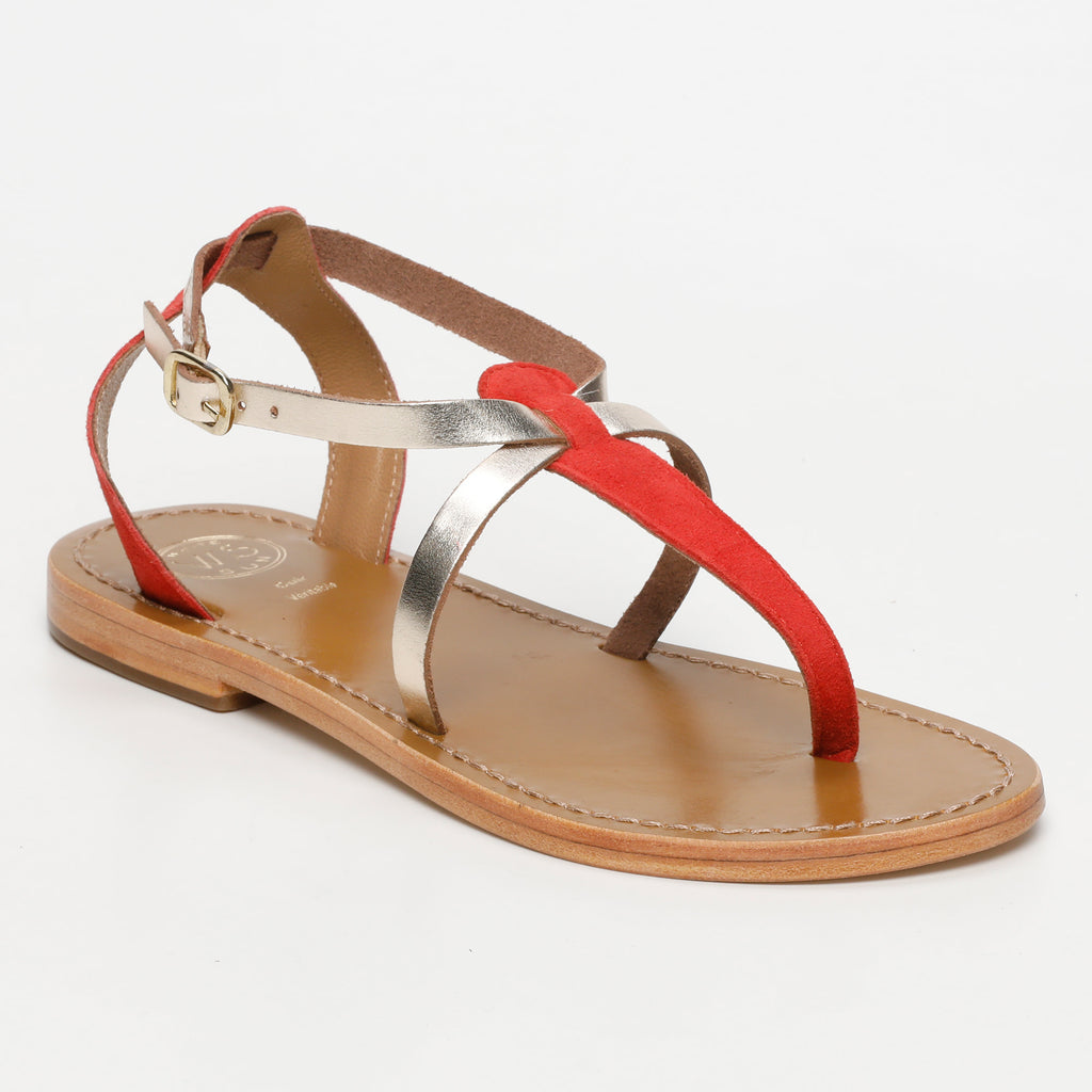 Sandales Scriptura - Rouge & Or