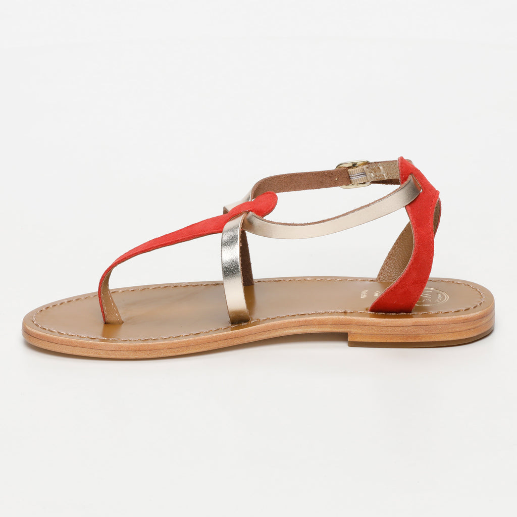 Sandales Scriptura - Rouge & Or