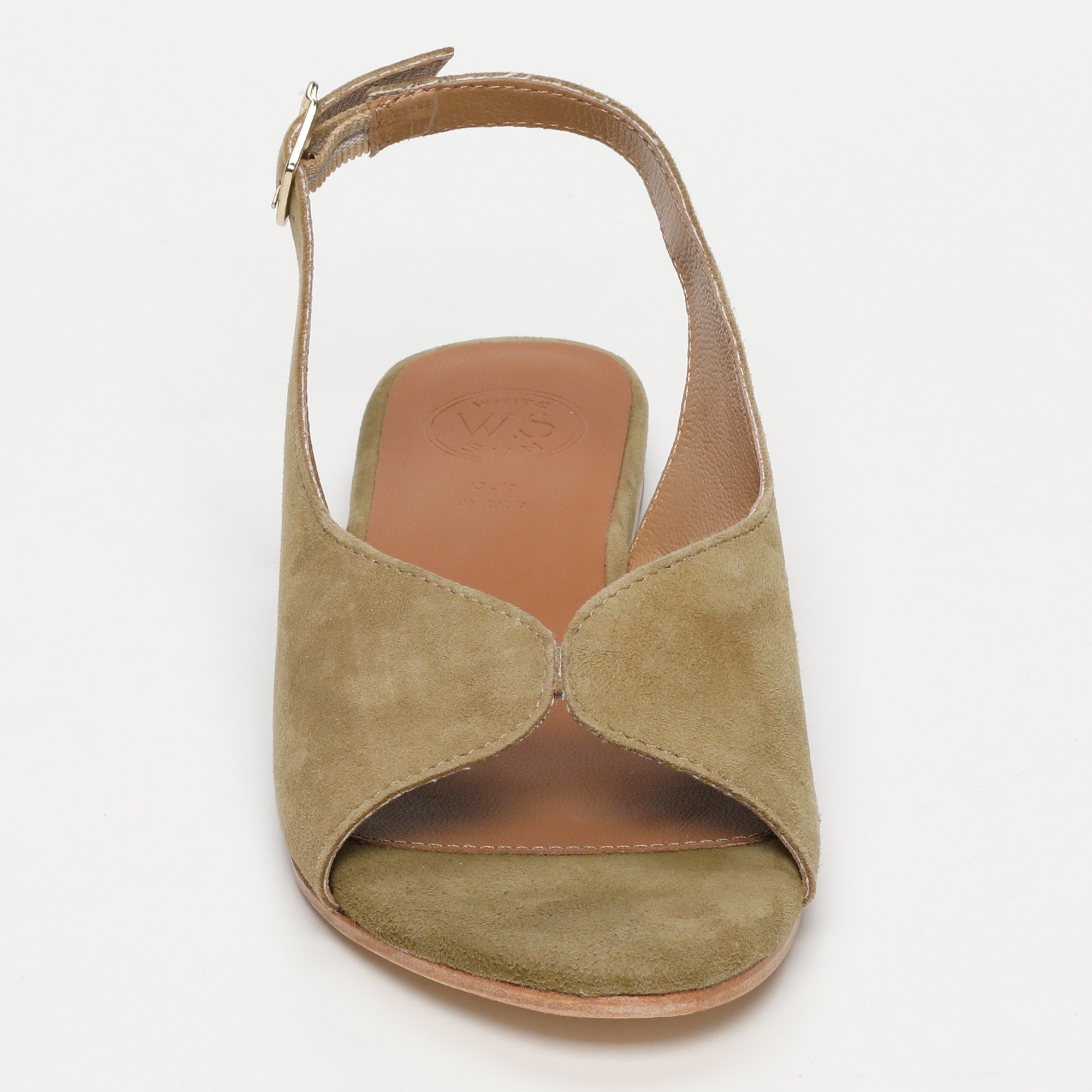 White Sun - Sandales Charly - Olive Goat Suede - Olive