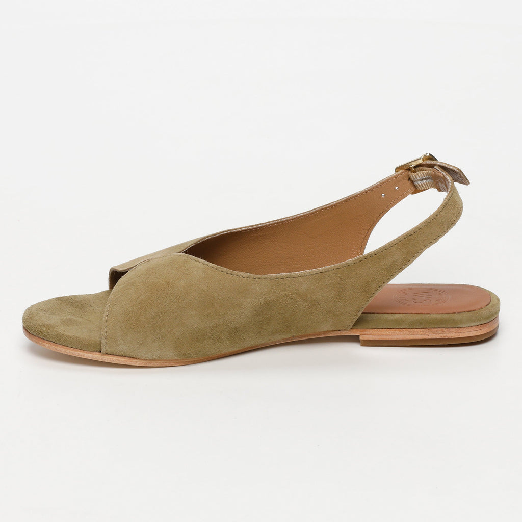 White Sun - Sandales Charly - Olive Goat Suede - Olive