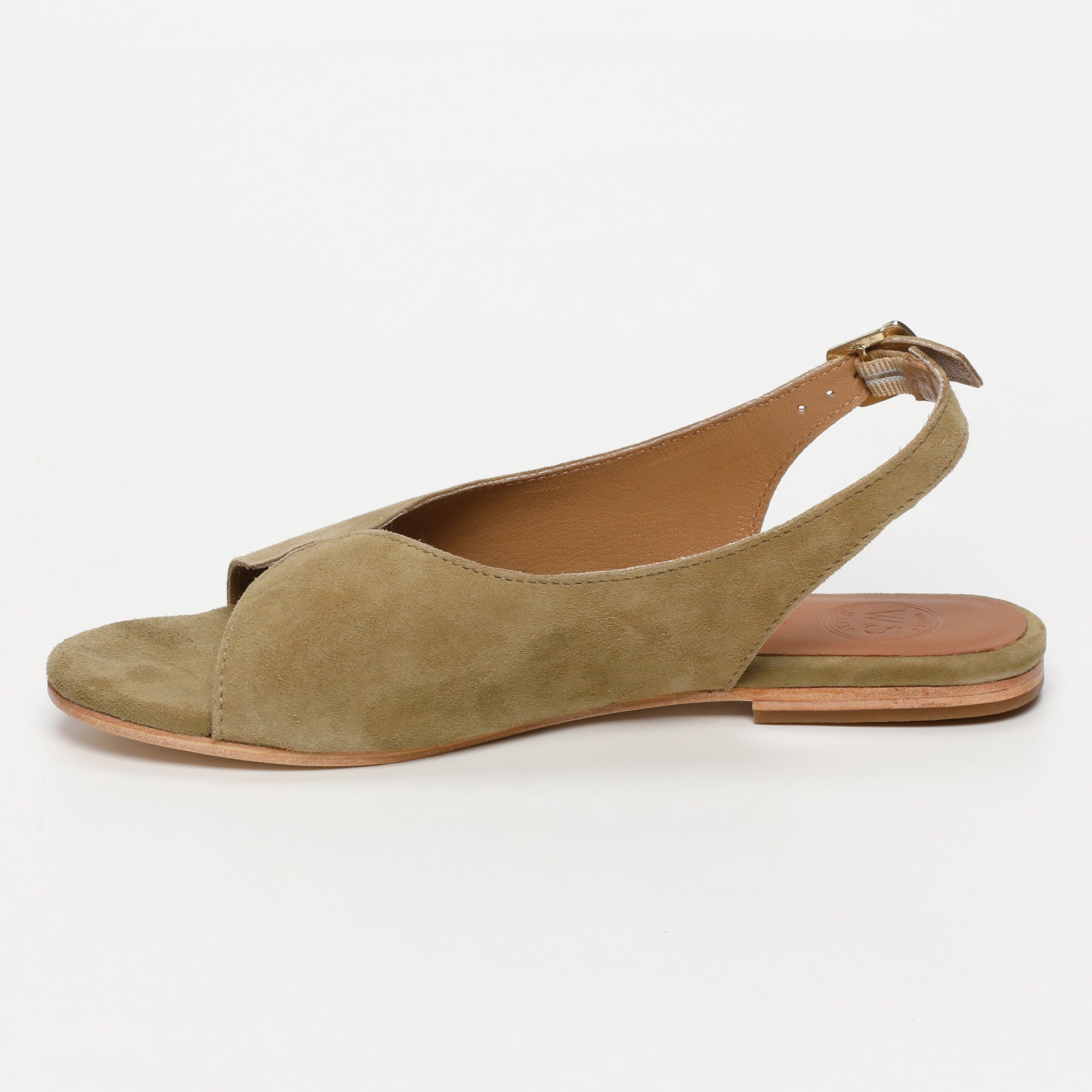 White Sun - Sandales Charly - Olive Goat Suede - Olive