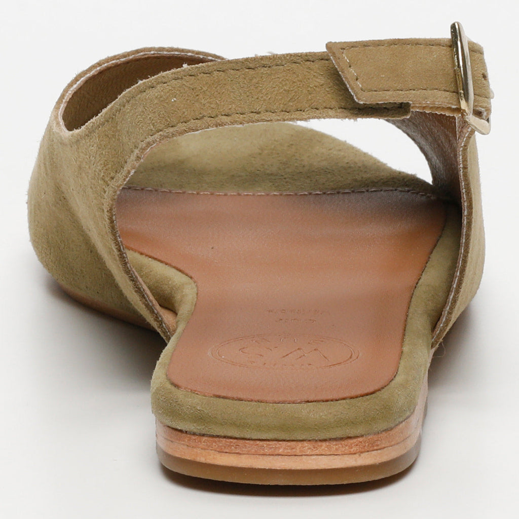 White Sun - Sandales Charly - Olive Goat Suede - Olive