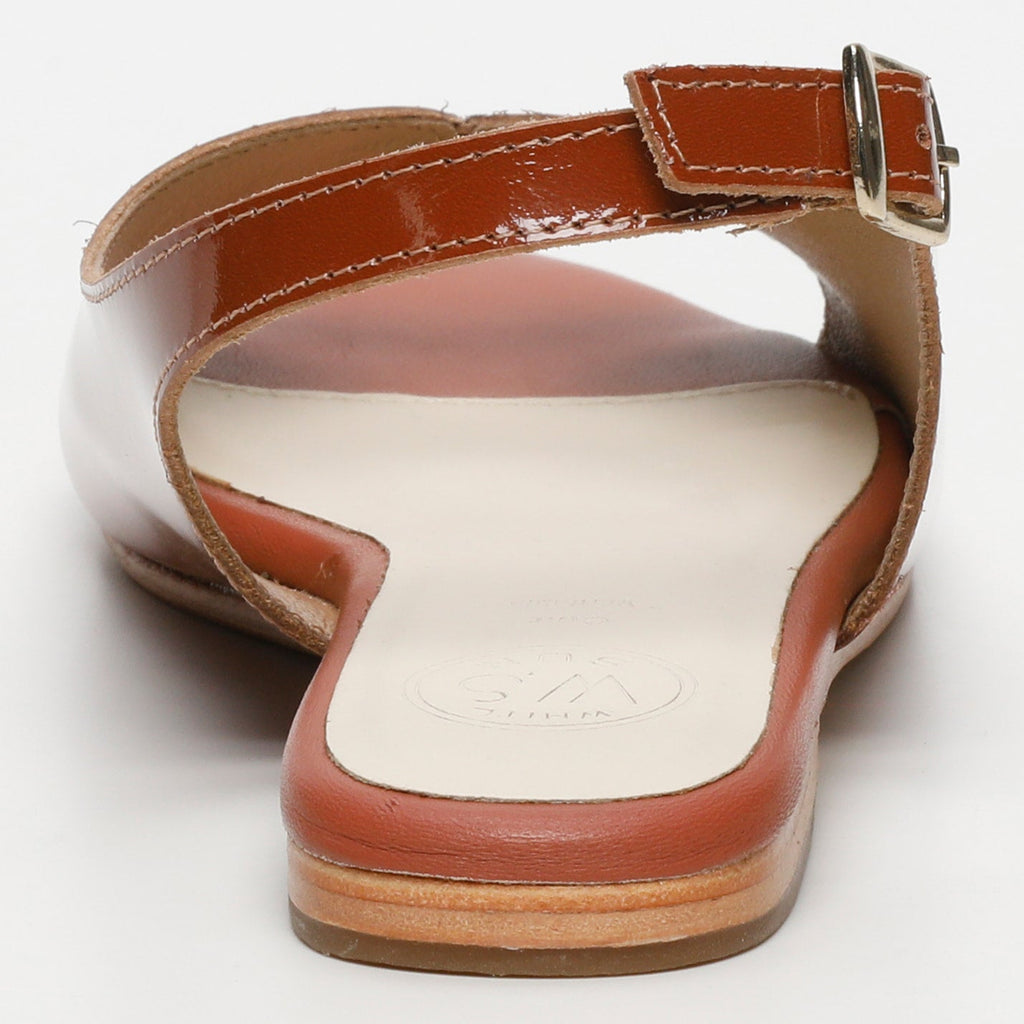 White Sun - Sandales Charly - Camel Buff Patent - Camel Patent