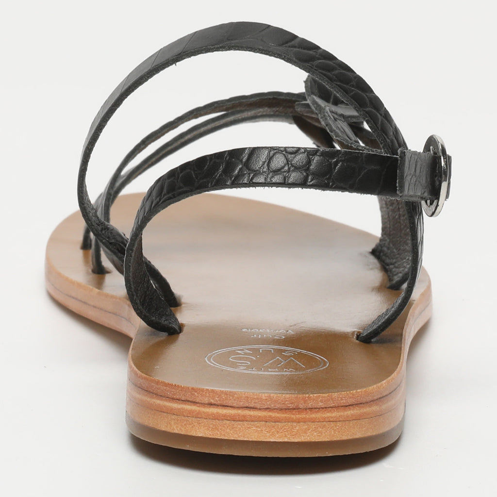 Sandales Delaram - Croco Noir