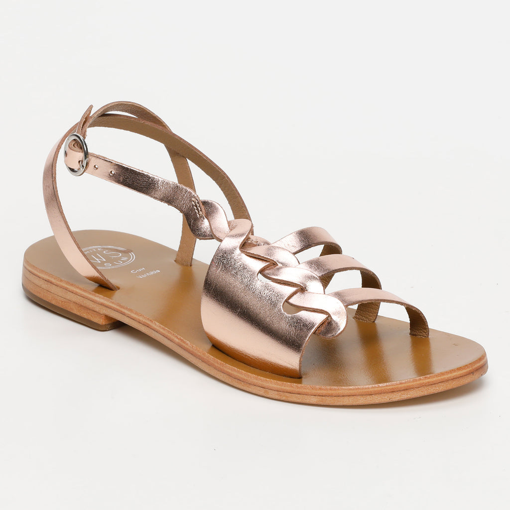 Sandales Delaram - Or Rose