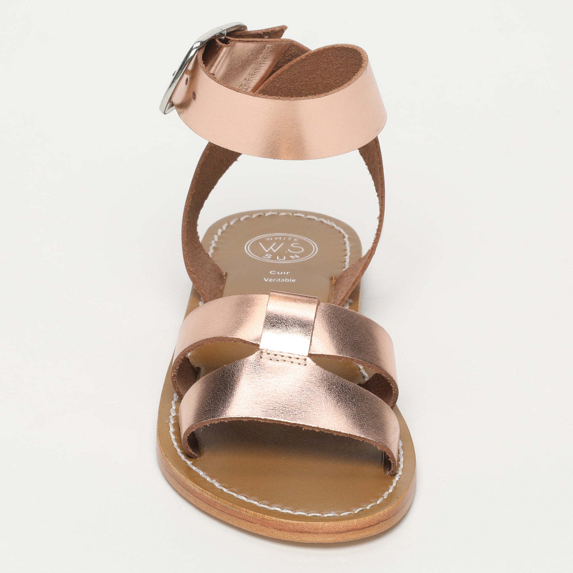 White Sun - Sandales Tahani - Rosegold Buff - Rose