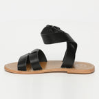 White Sun - Sandales Tahani - Black Buff - Noir