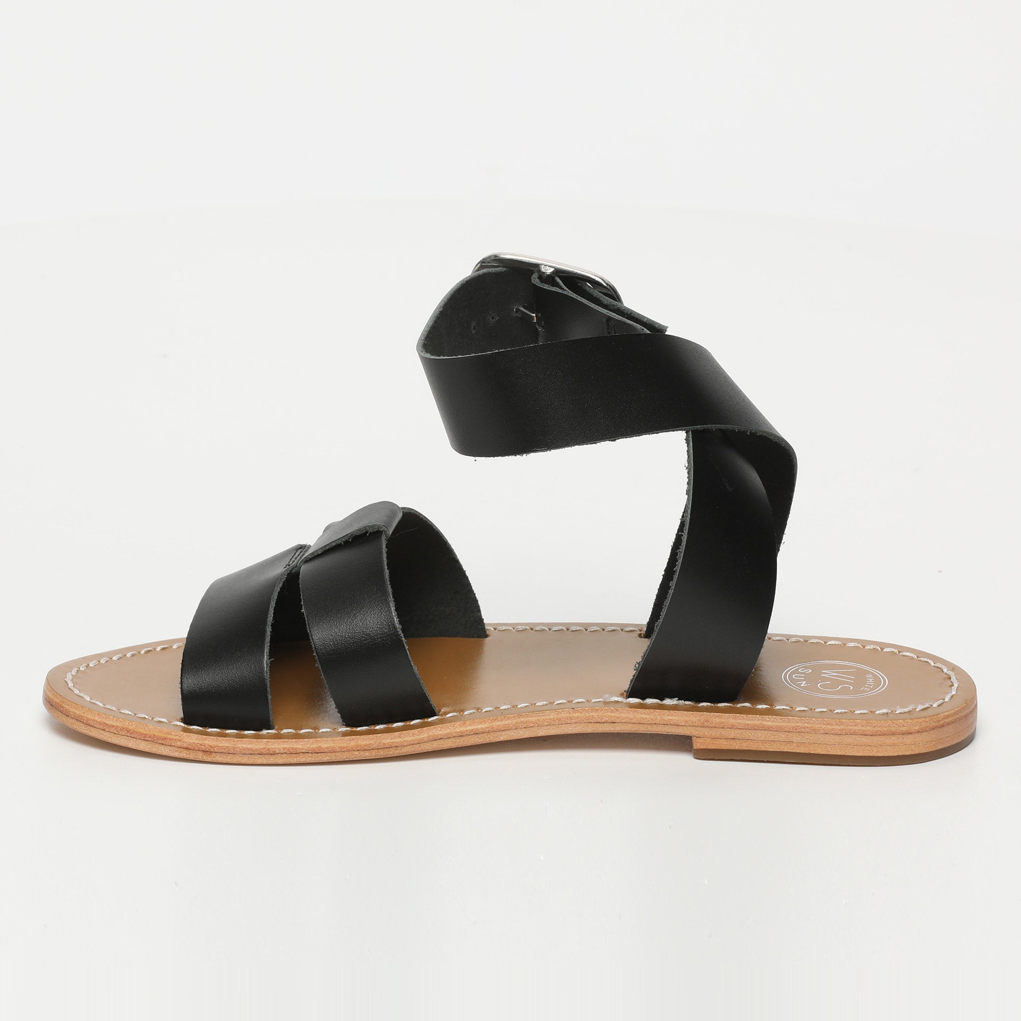 White Sun - Sandales Tahani - Black Buff - Noir