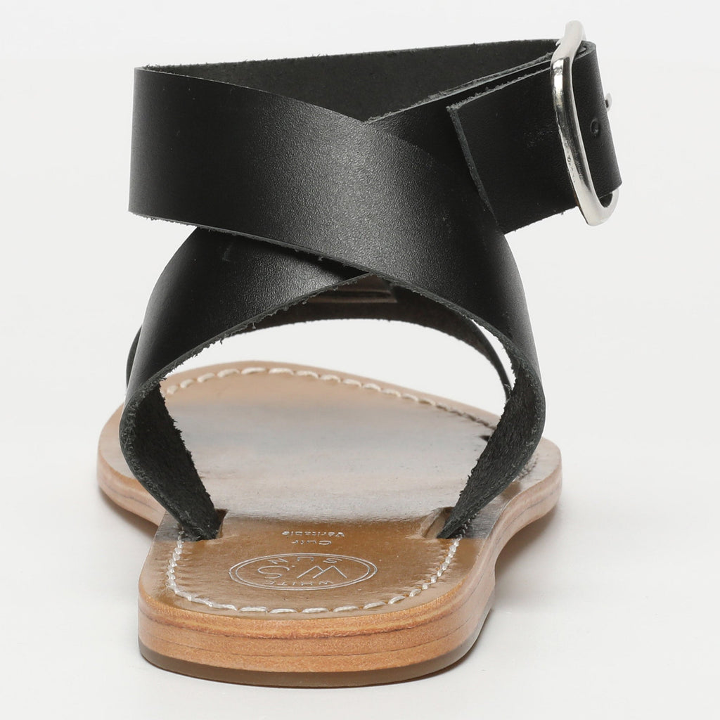 White Sun - Sandales Tahani - Black Buff - Noir