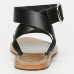 White Sun - Sandales Tahani - Black Buff - Noir