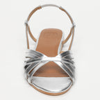 White Sun - Sandales Babitha - Silver Goat Leather - Silver