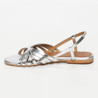 White Sun - Sandales Babitha - Silver Goat Leather - Silver