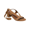 White Sun - Sandales Talon Isinya - Marron Goat Suede - Marron