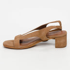 White Sun - Sandales Talon Isinya - Marron Goat Suede - Marron