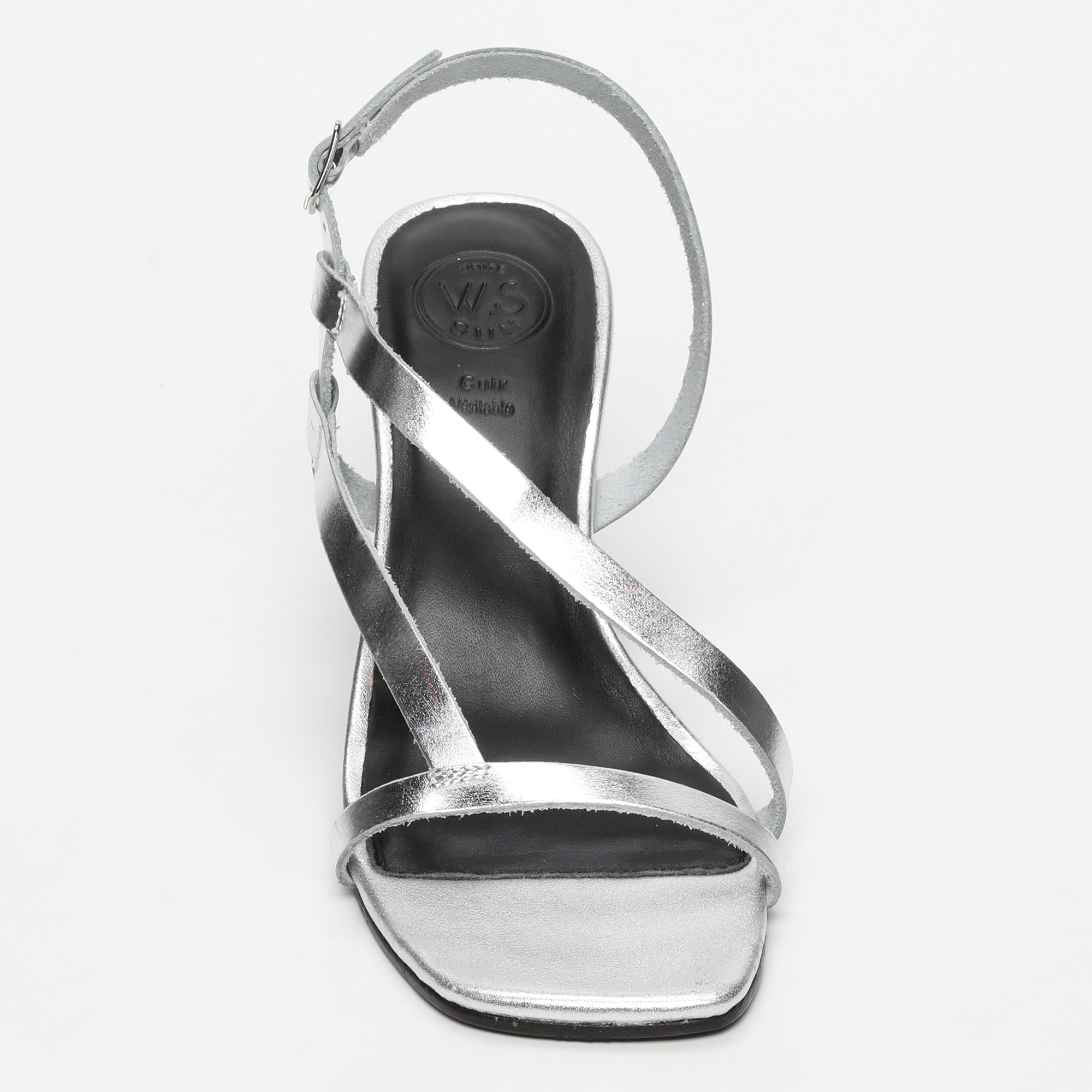 White Sun - Sandales Talon Jaipur - Silver Buff - Silver