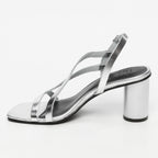 White Sun - Sandales Talon Jaipur - Silver Buff - Silver