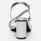 White Sun - Sandales Talon Jaipur - Silver Buff - Silver