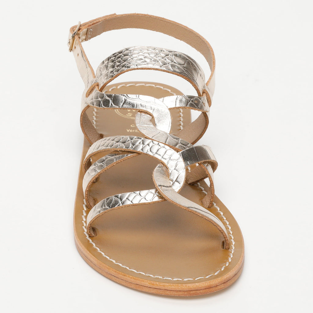 Sandales Tonosi - Light Gold Croco