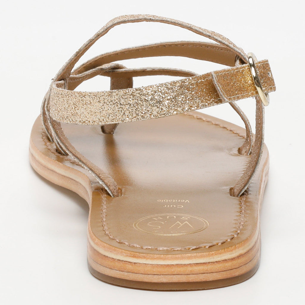 White Sun - Sandales Alassio - Gold Glitter - Gold Glitter