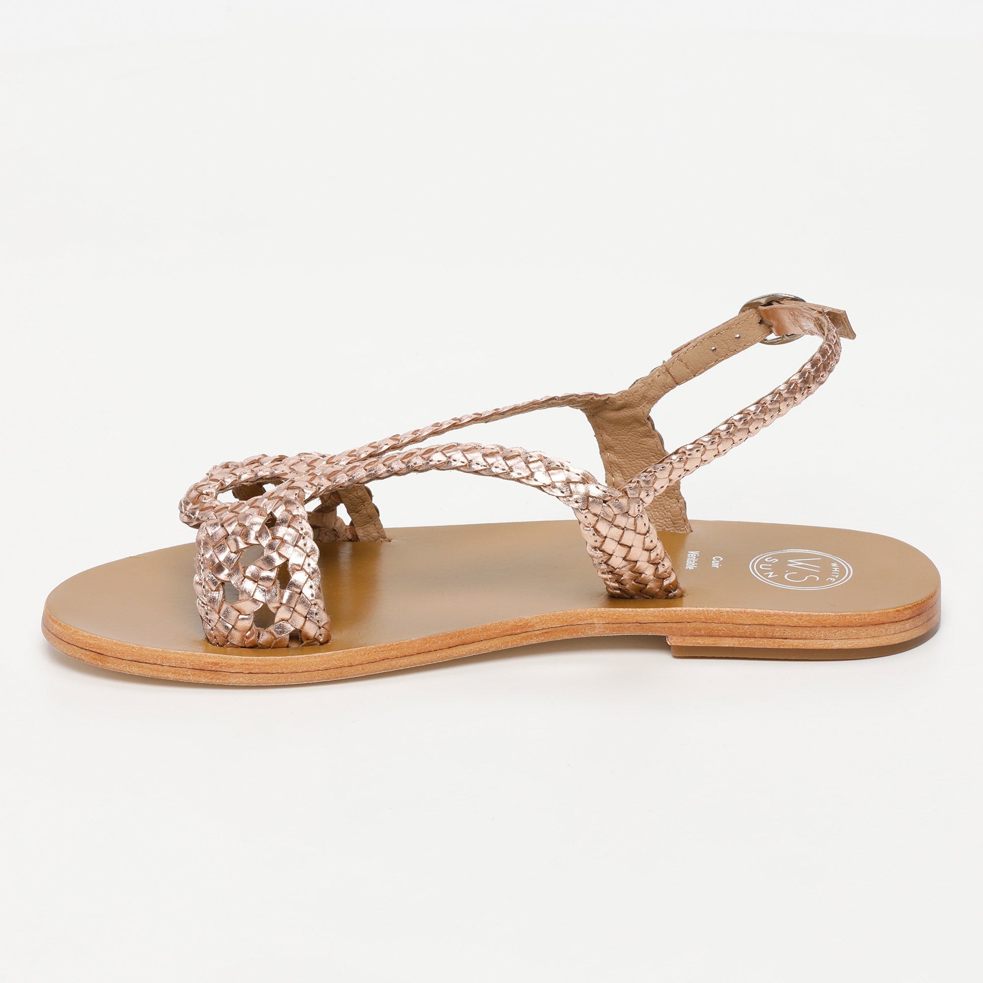 White Sun - Sandales Katy - Rosegold Buff - Rose