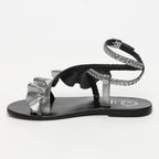 White Sun - Sandales Yonora - Pewter Crackle Foil Goat - Gris