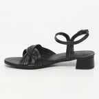 White Sun - Sandales Talon Akebi - Black Sheep Nappa - Black