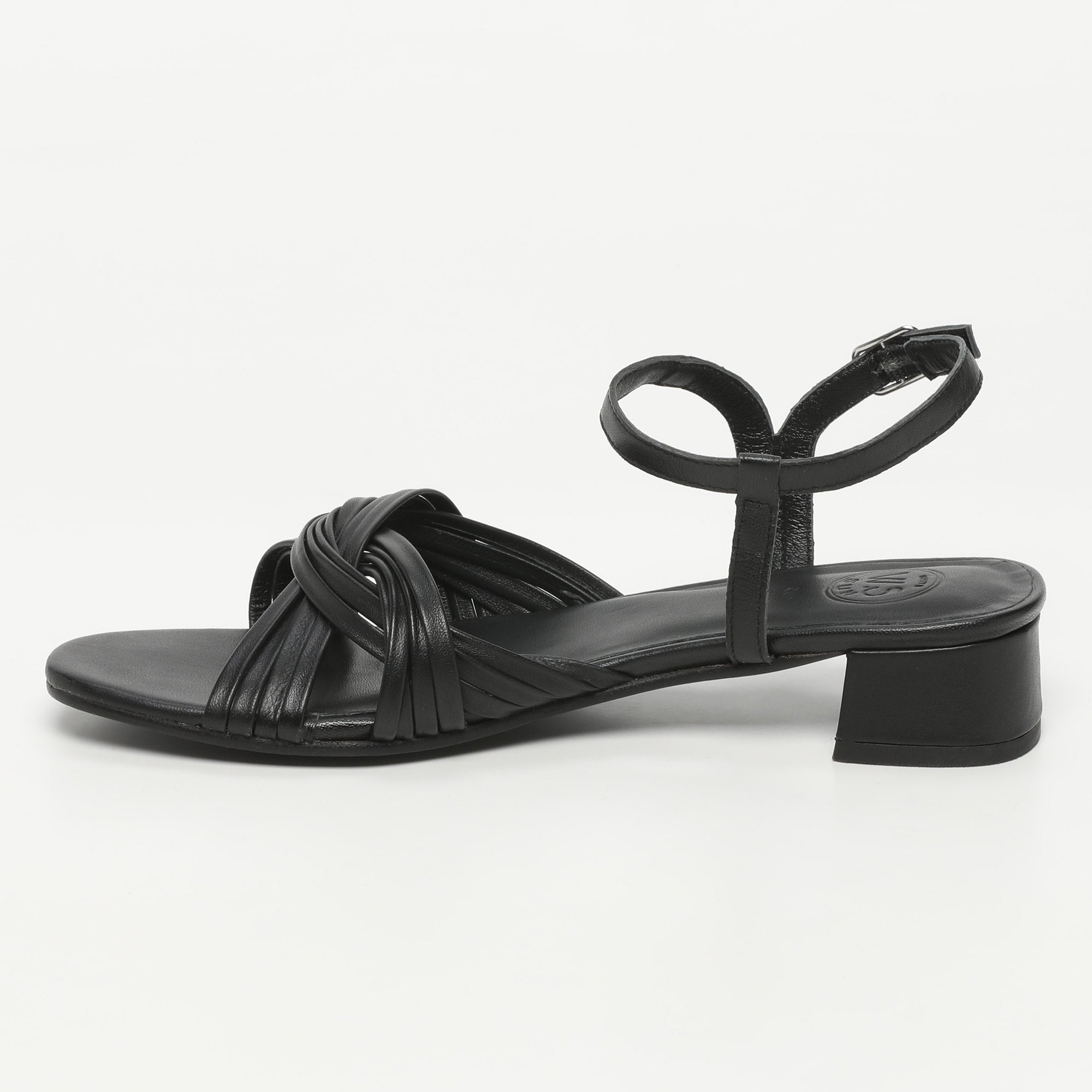 White Sun - Sandales Talon Akebi - Black Sheep Nappa - Black