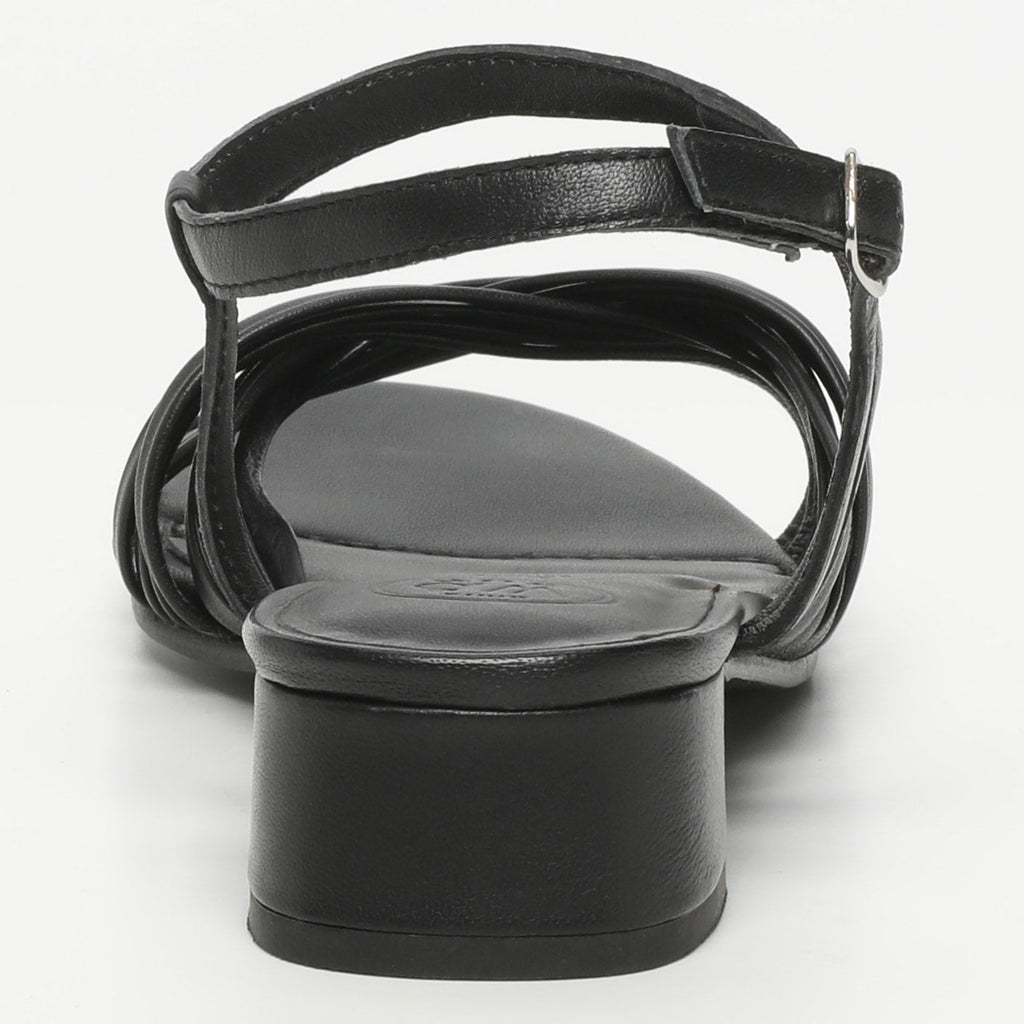White Sun - Sandales Talon Akebi - Black Sheep Nappa - Black