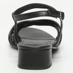 White Sun - Sandales Talon Akebi - Black Sheep Nappa - Black
