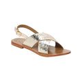 White Sun - Sandales Macapa - Light Gold Croco Print Goat - Light Gold Croco