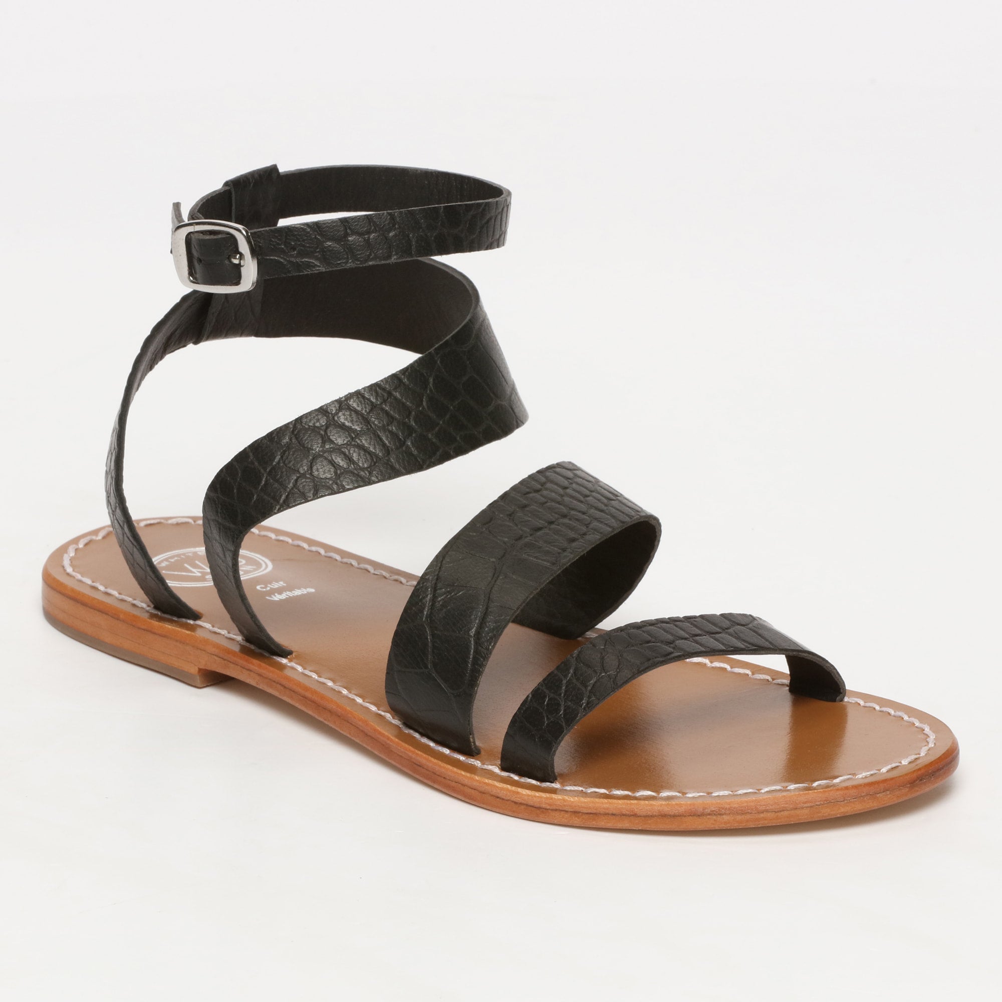 Sandales Oasis - Black Croco