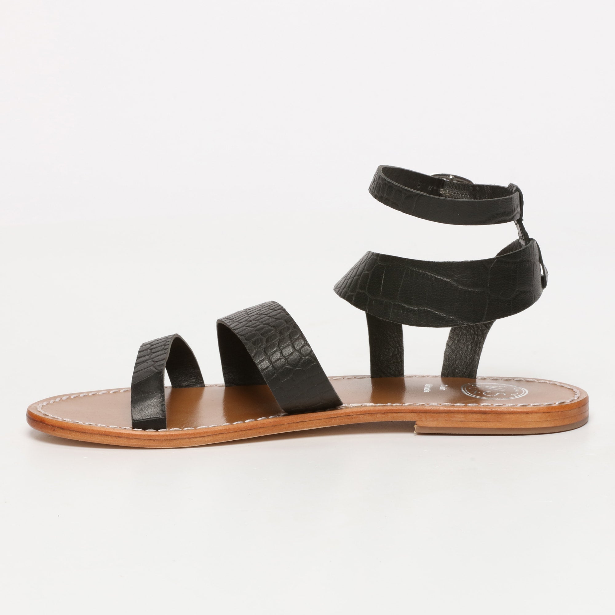 Sandales Oasis - Black Croco