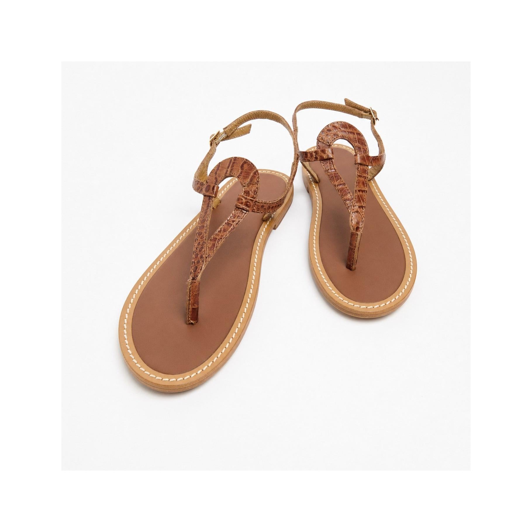 Sandales Elvixa - Camel Croco