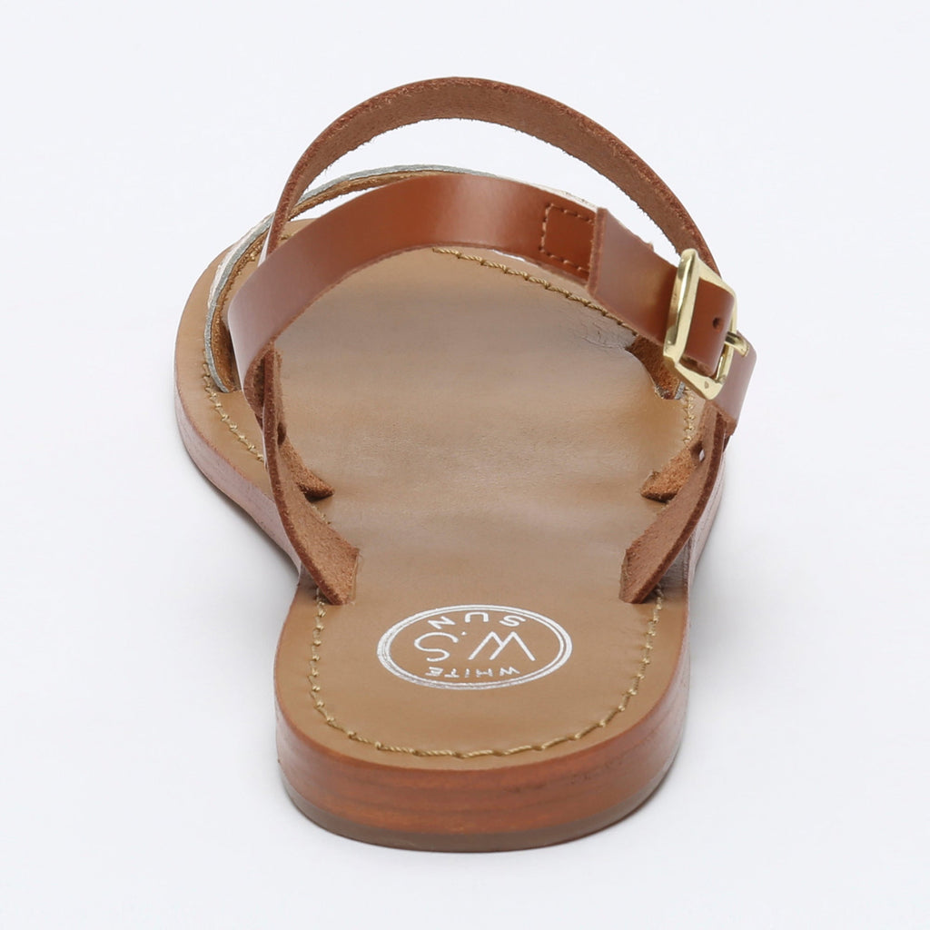 White Sun - Sandales Bursa - Gold Snake Foil - Gold+Marron