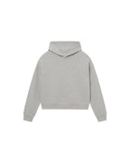 Sudadera gris con capucha retro sol Valeria sostenible - silueta 1