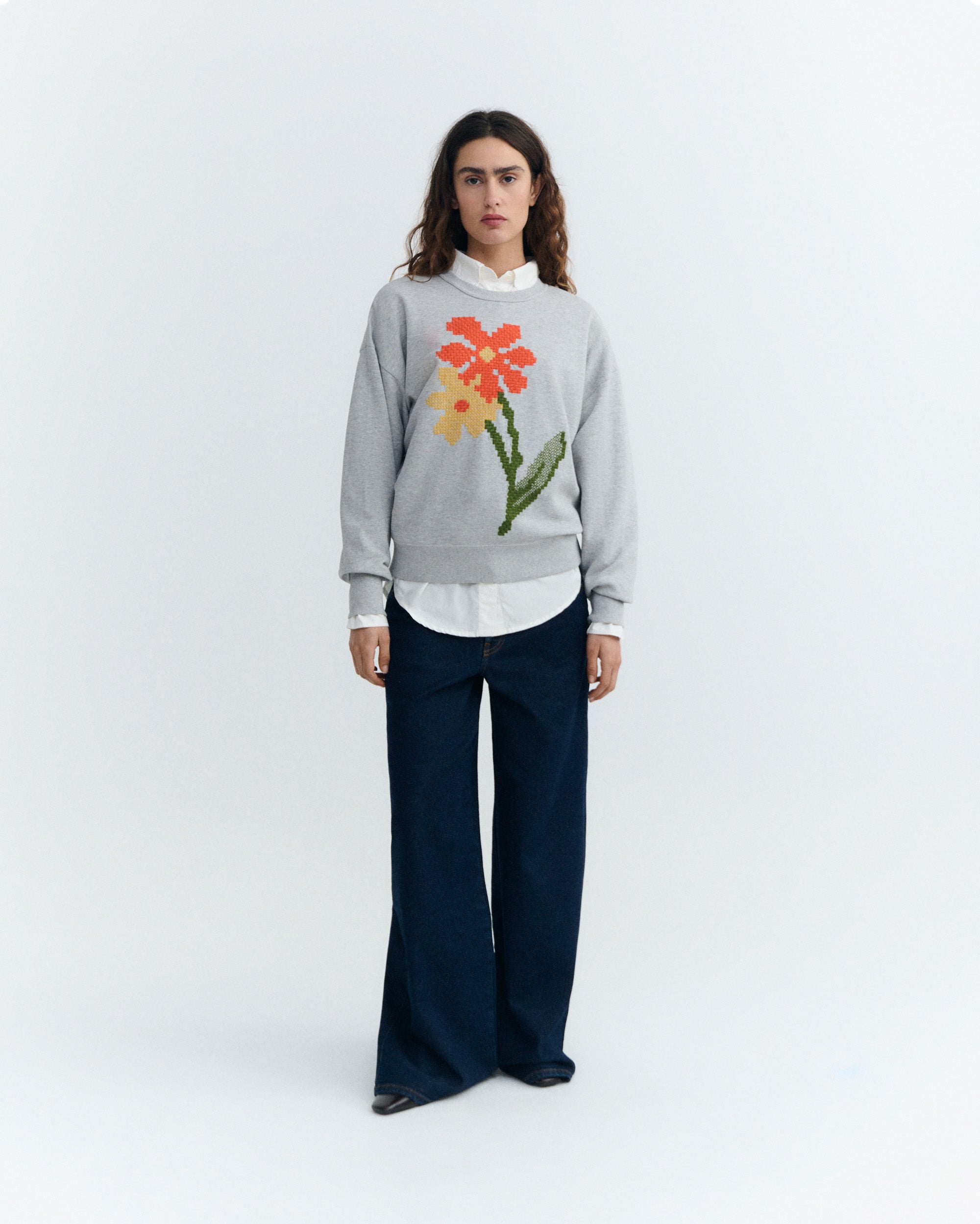 Sudadera bordada poppy Jodie sostenible - 1
