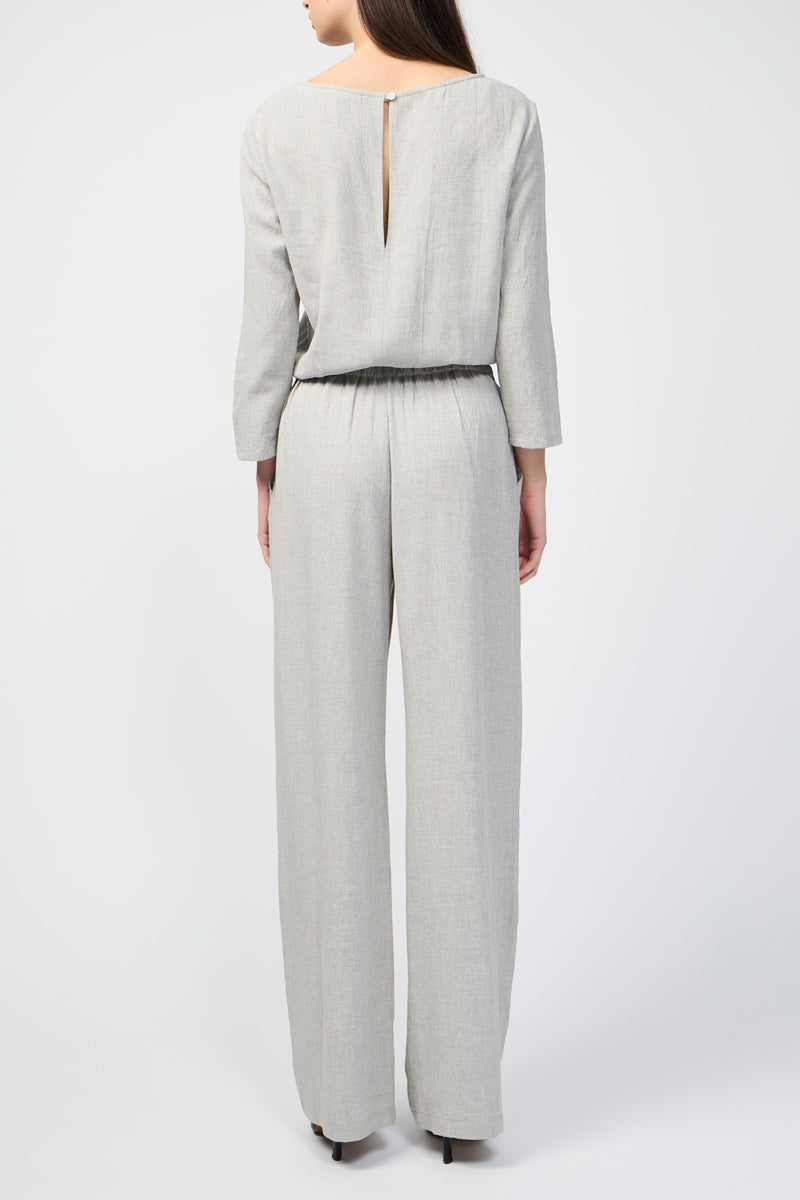 Combinaison Trou De Serrure Dans Le Dos - Gris Chiné - Femme