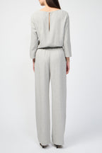 Combinaison Trou De Serrure Dans Le Dos - Gris Chiné - Femme