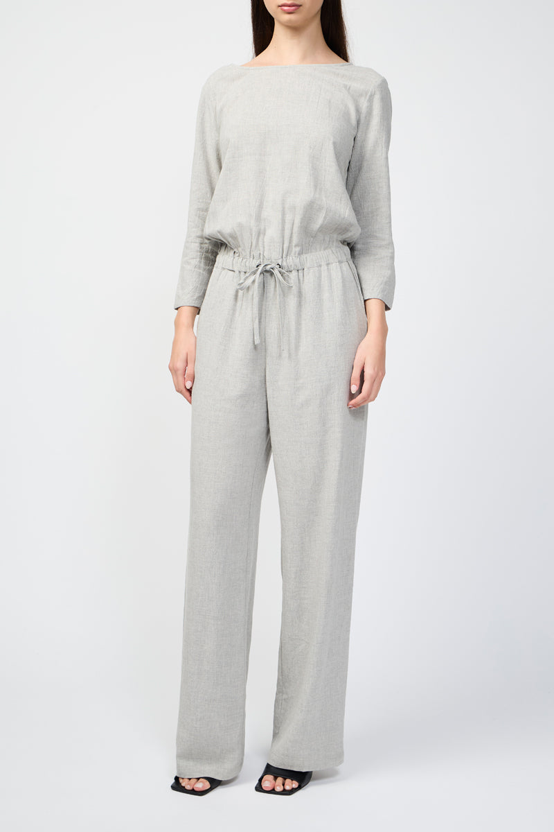 Combinaison Trou De Serrure Dans Le Dos - Gris Chiné - Femme