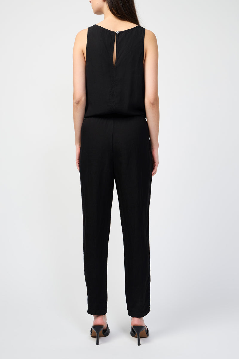 Combinaison Tencil Linen Blend Romper - Noir - Femme