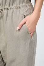 Combinaison Tencil Linen Blend Romper - Silt Pigment - Femme